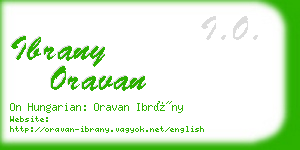 ibrany oravan business card